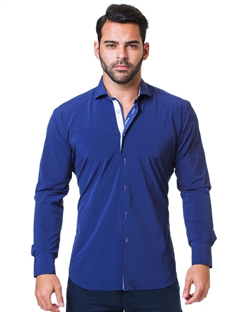 Men Designer Blue Casual Shirt