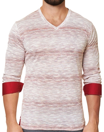 Maceoo Unrivaled | V Neck L Ing White Red