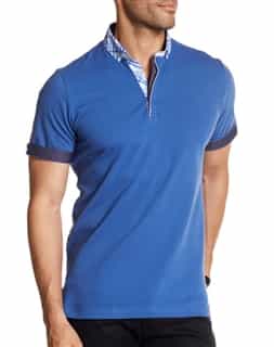 Blue and White Polo Shirt