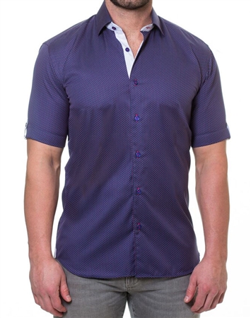 Purple Short Sleeve Dress shirt