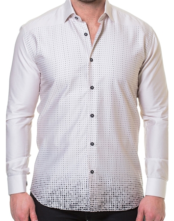 White Black Ombre Luxury Sport Shirt