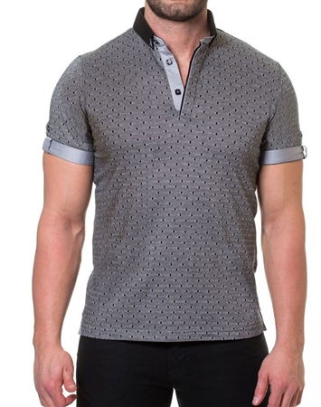 Gray Short sleeve Polo