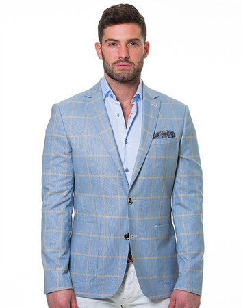 Light Blue Check Blazer