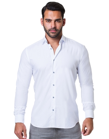 White Dot Dress Shirt