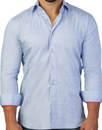 Elegant Maceoo Fibonacci Bloom Blue Dress Shirt