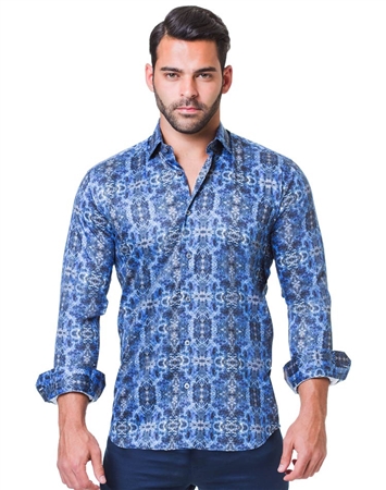 Fashionable Blue Dress Shirt