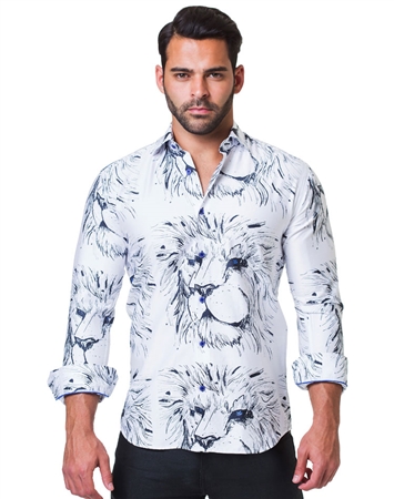 White Black Lion Dress Shirt