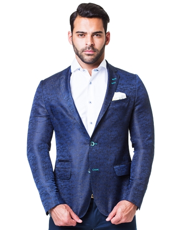 Navy Snake Paisley Blazer