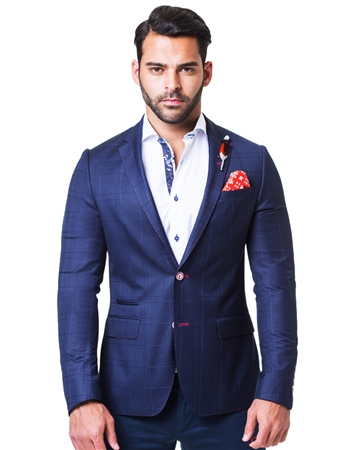 Modern Blue Check Sport Jacket