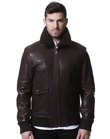 Brown Aviator Style Jacket