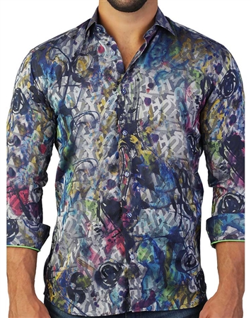 Designer Multi-Colored Dress Shirt