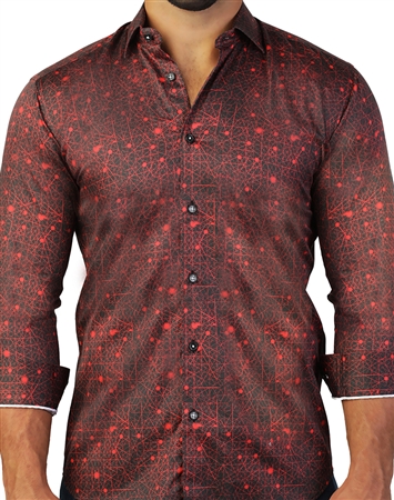 Intriguing Black And Red Dress Shirt