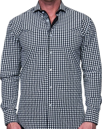 Black and White Check Button Down