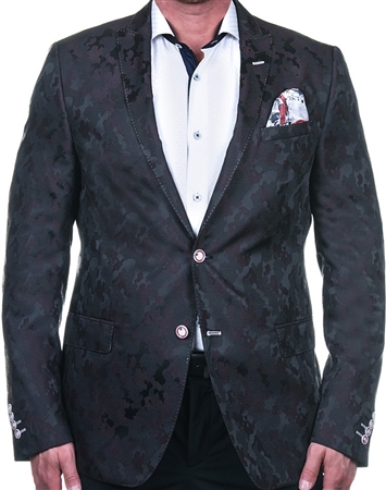 Stylish Black Red Camo Sport Coat