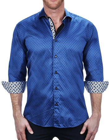 Handsome Polka Dot Print Dress Shirt