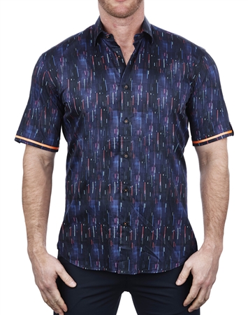 Multi-color Short Sleeve Dress Shirt