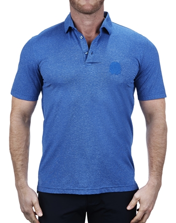 Stretchy Navy-Blue Polo