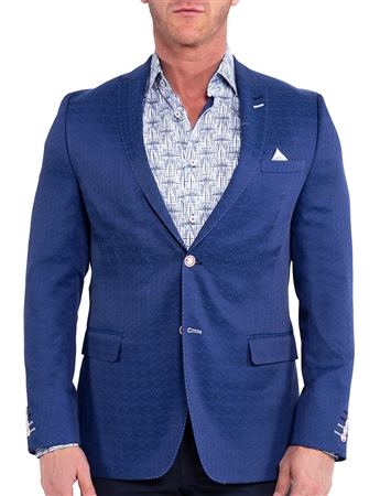 Maceoo Designer Blazer Arrowdown Blue