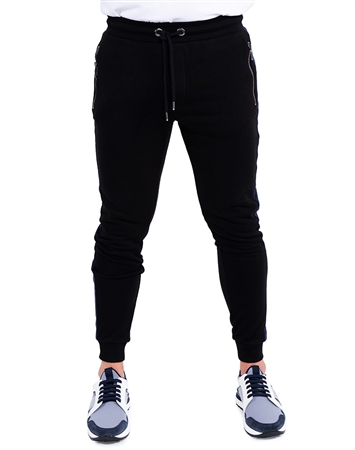 Maceoo Designer Drawstring Jogger Black Solid