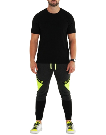 Maceoo Designer Short Sleeve Crew Neck T-Shirt Black Solid