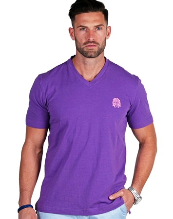 Maceoo Designer T-Shirt Purple Solid