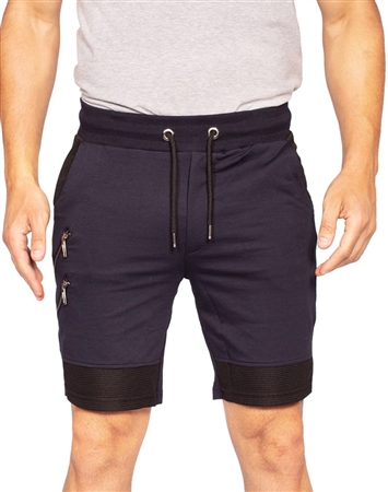 Maceoo Designer Athletic Shorts Blue Solid