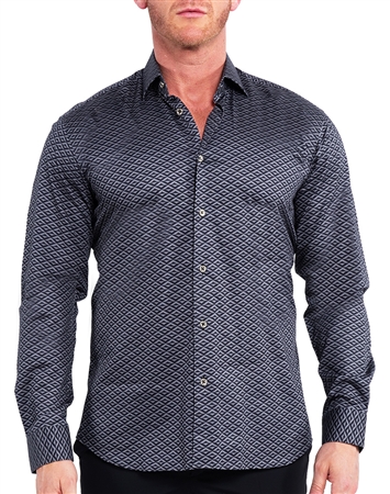 Maceoo Dress Shirt Grey Check