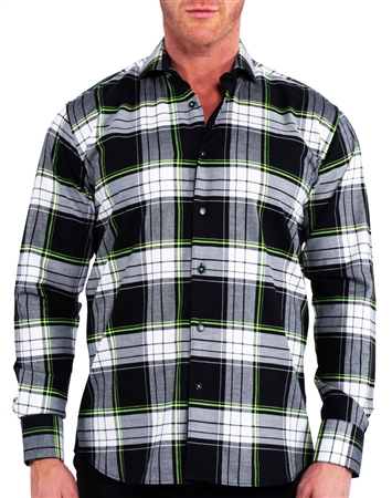 Maceoo Casual Shirt Black Plaid