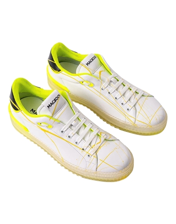Transparent Yellow Designer Shoes Maceoo