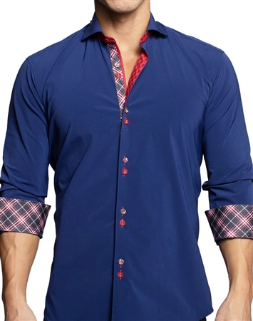 Maceoo Long Sleeve Shirt Multi Blue