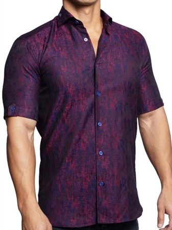 Red Dress Shirt , galileo newcamo red Casual Dress Shirt