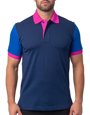 Polo  Mozart Angle Block Tip Blue Pink