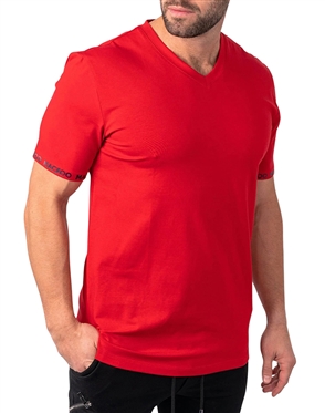 v-neck vivaldisleeve red