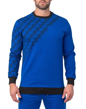 Maceoo Sweater Zagpanel Blue
