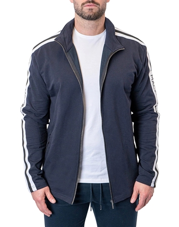 Maceoo Sweater Zipper Track Blue