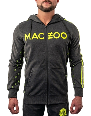 Maceoo Sweater Hoodie Monogram Grey
