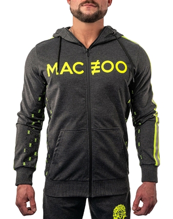 Maceoo Sweater Hoodie Monogram Grey
