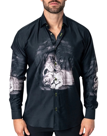 maceoo long sleeve fibonacci love lion black