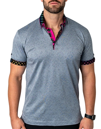 Maceoo Mozartfoggy Blue Polo Shirt