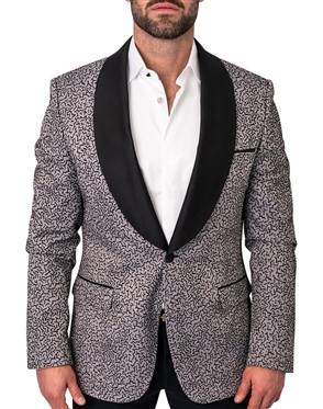 Men Elegant tuxedo style, grey blazer
