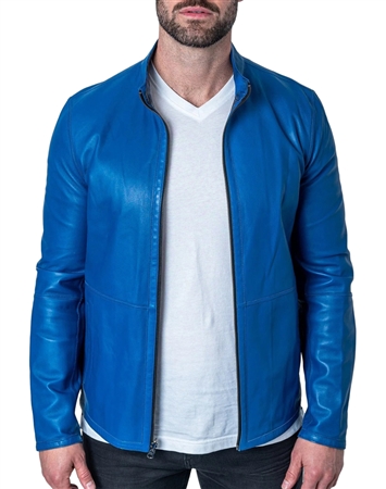 Maceoo lab blue leather Jacket