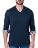 V-Neck edisonsolidverve Blue