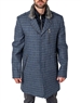 Maceoo Peacoat Captain Houndstooth Blue