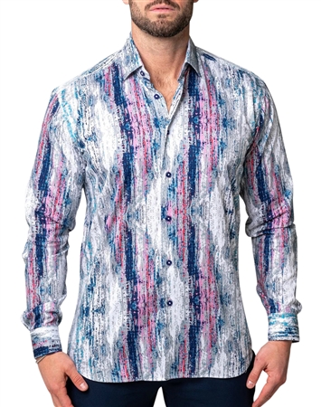 maceoo long sleeve fibonacci multi dress shirt
