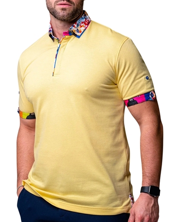 Yellow Maceoo Fashion Polo Shirt