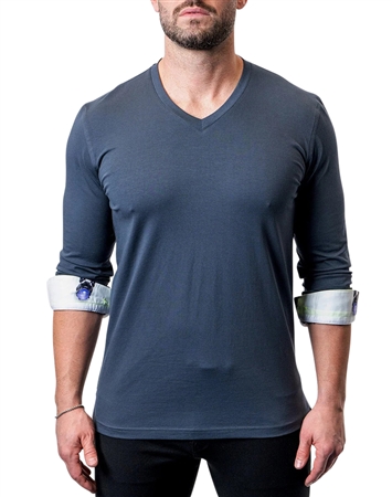 V-Neck Edison NeonCuff Blue