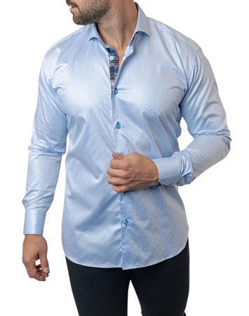 Maceoo Shirt Einstein Diamond 62 Blue