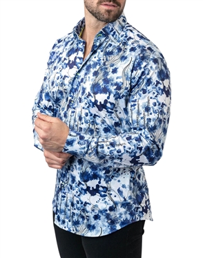 Maceoo Shirt Fibonacci Atlantis Blue