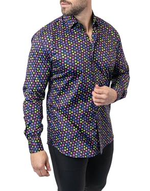 Maceoo Shirt Fibonacci StretchSkittles Black