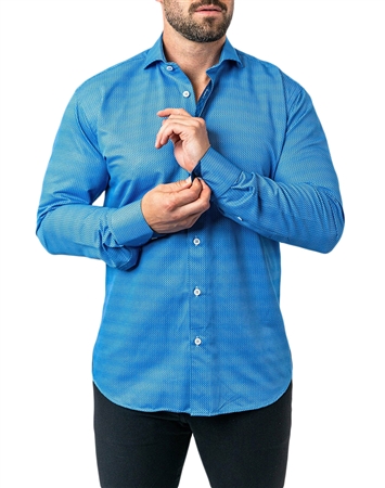 Maceoo Shirt Einstein StretchBrooks93 Blue